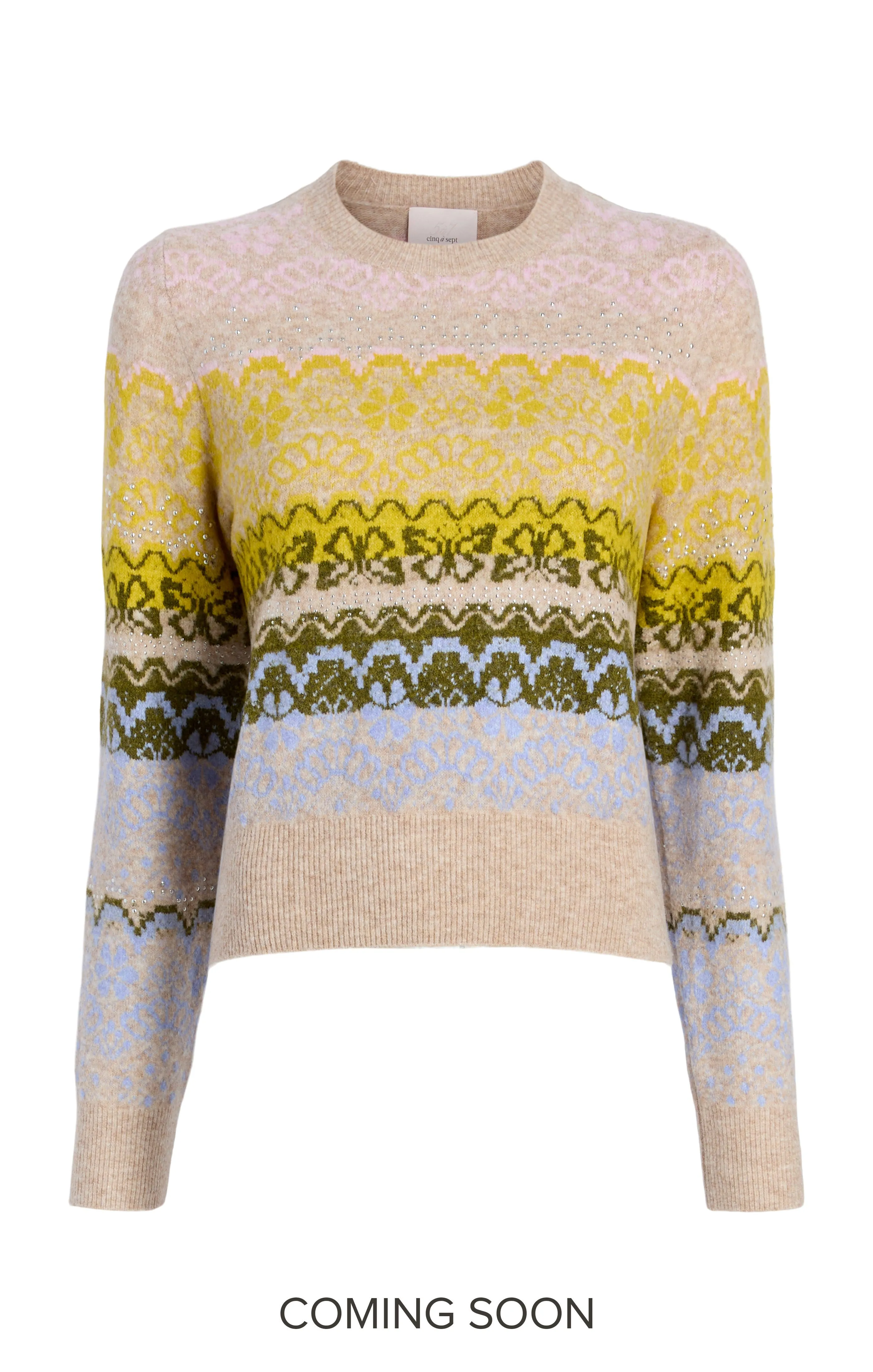 Lace Fair Isle Pullover sold by cinq a sept