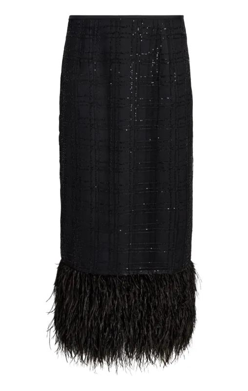 Sequin Plaid Charisse Skirt sold by cinq a sept