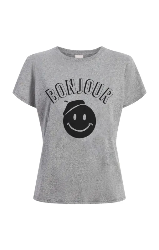 Pop Up Bonjour Shrunken Tee sold by cinq a sept