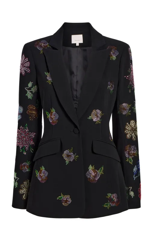 Heatset Pansy Garden Cheyenne Blazer sold by cinq a sept