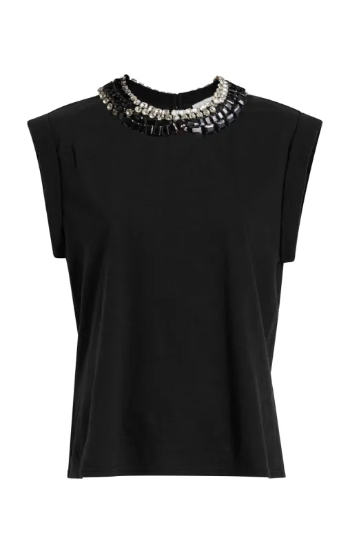 Chunky Rhinestone Embellished Tee sold by cinq a sept