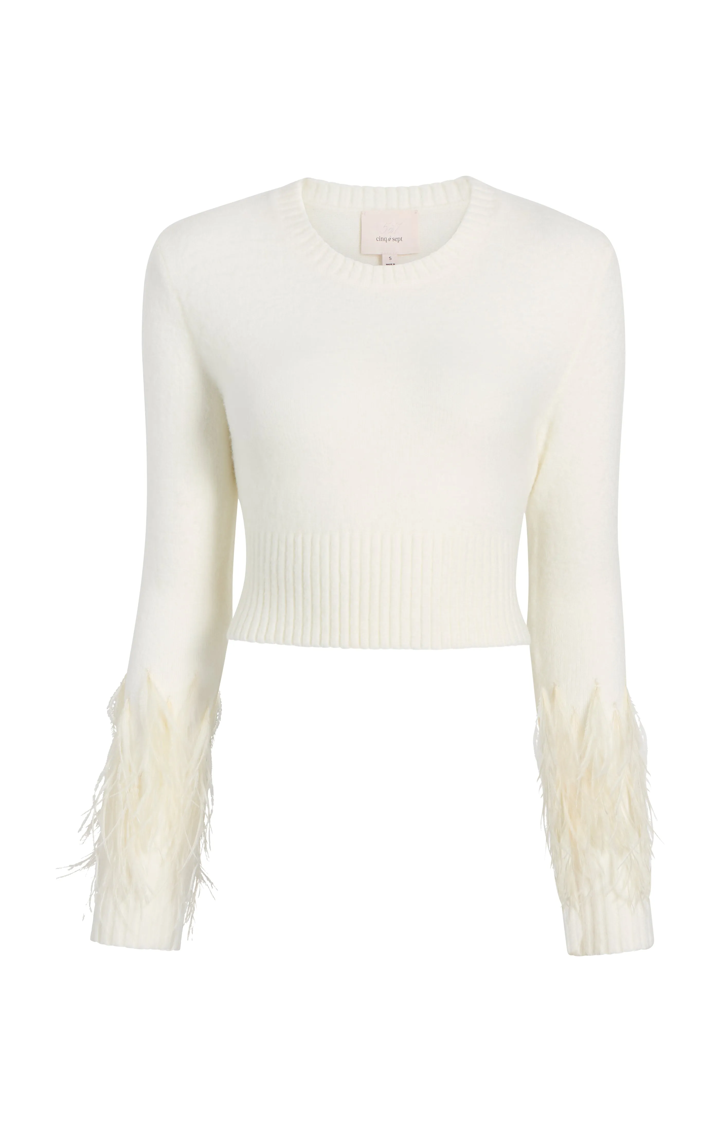 Briana Feather Crewneck Pullover sold by cinq a sept