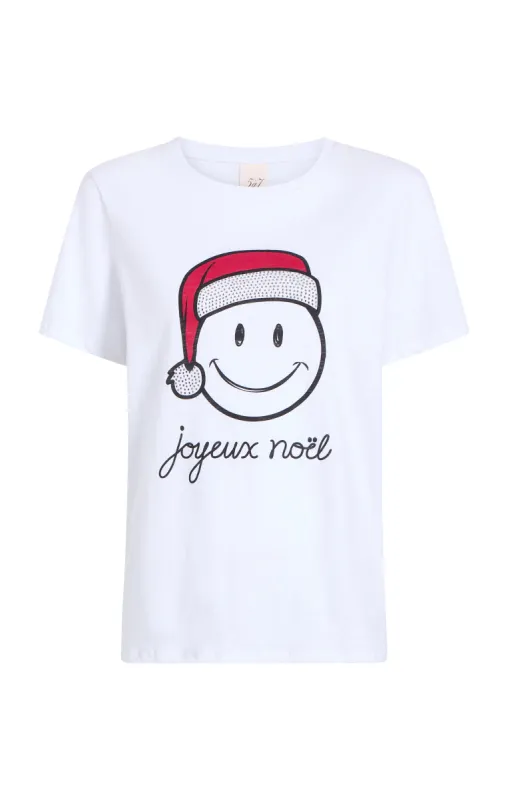 Smiley Joyeux Noel Tee made by cinq a sept