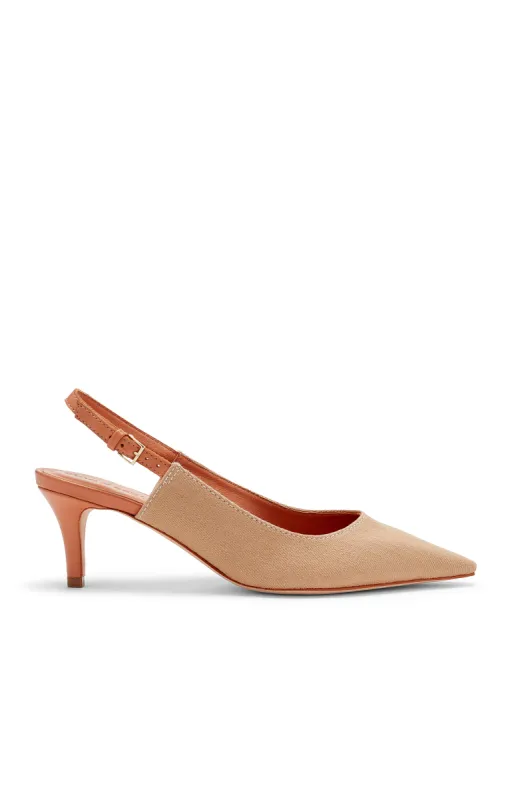 Sylvie Denim Slingback Pump sold by cinq a sept