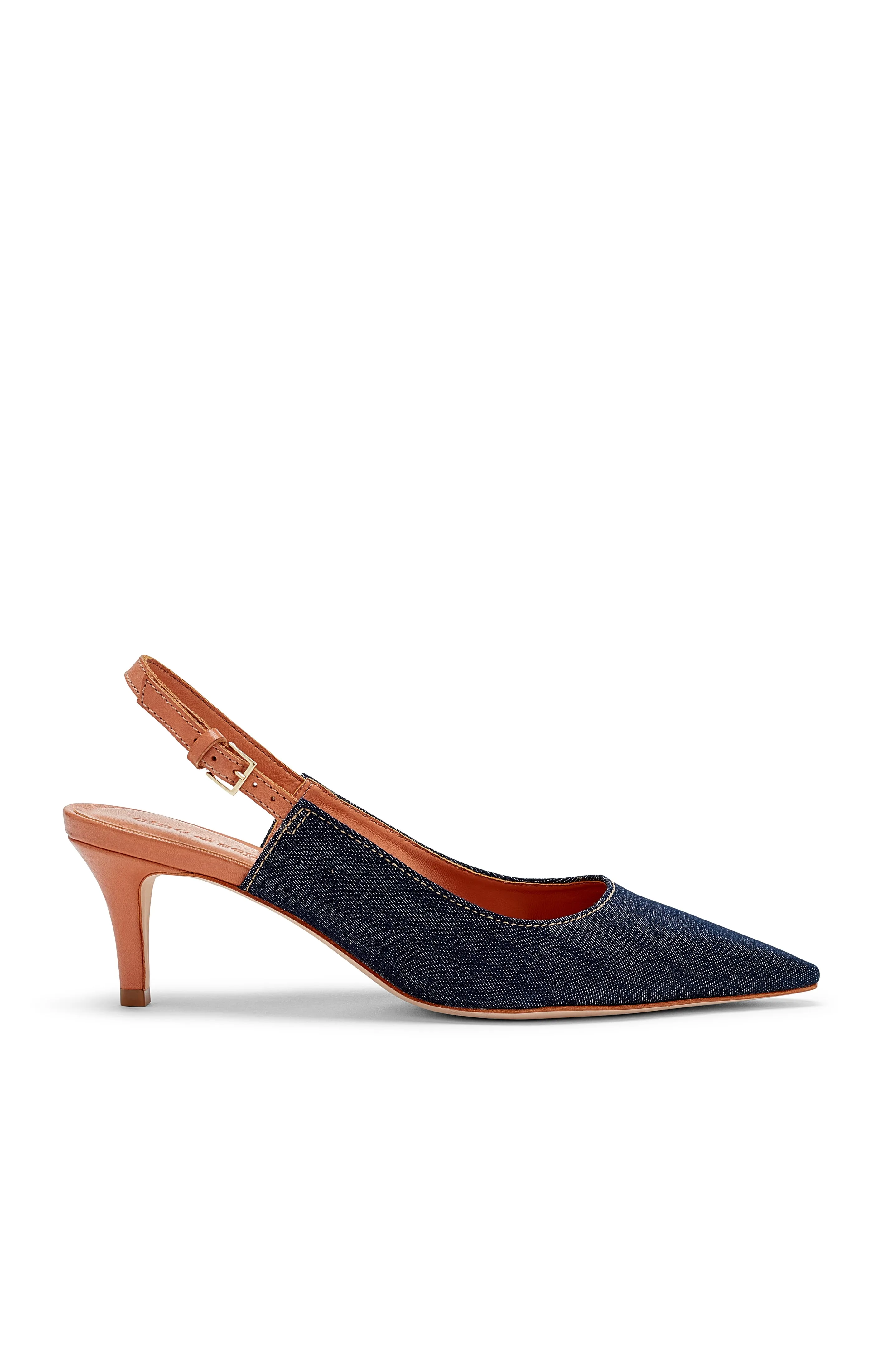 Sylvie Denim Slingback Pump sold by cinq a sept