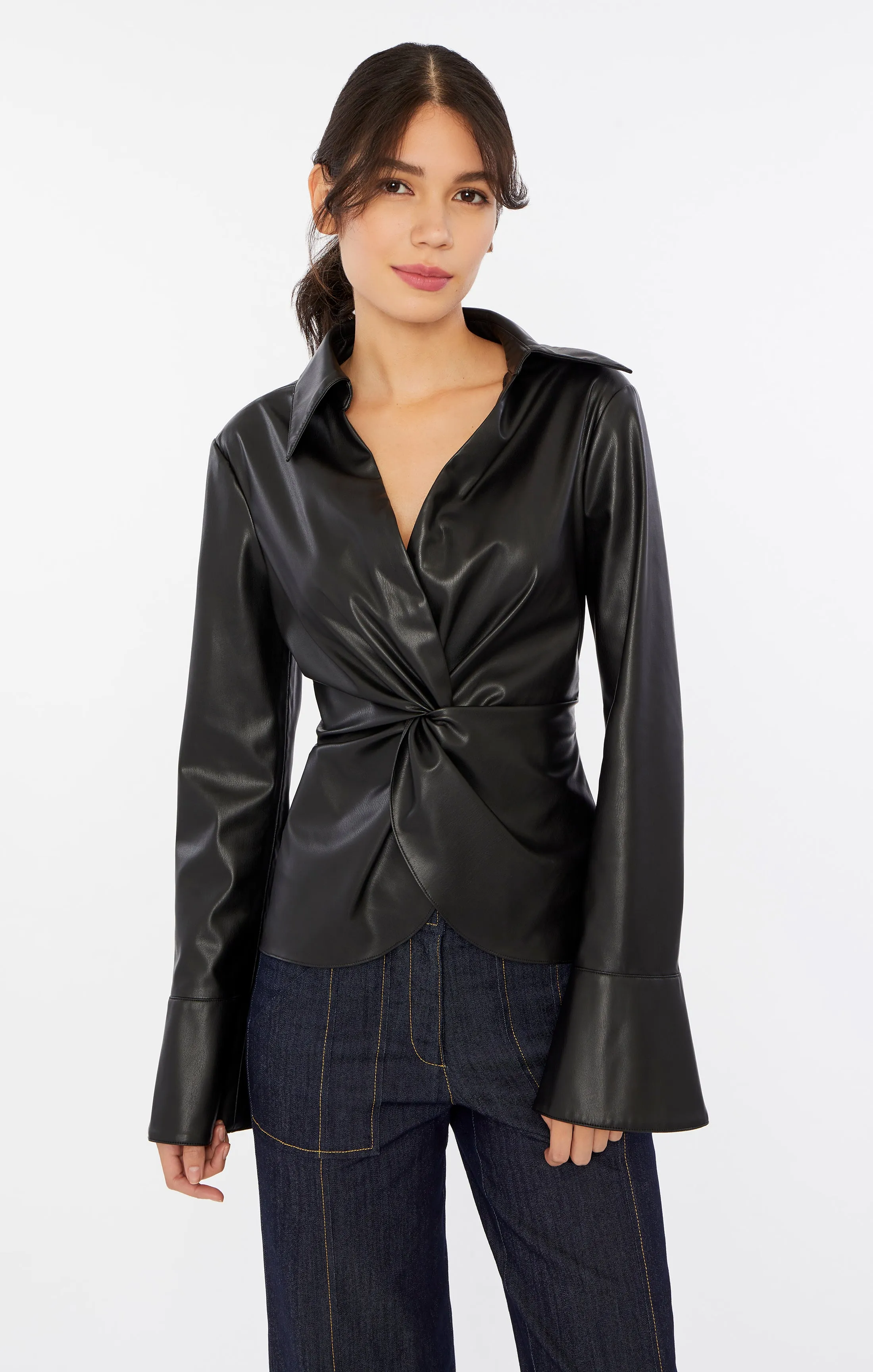 Faux Leather Mckenna Top sold by cinq a sept product image thumbnail 4