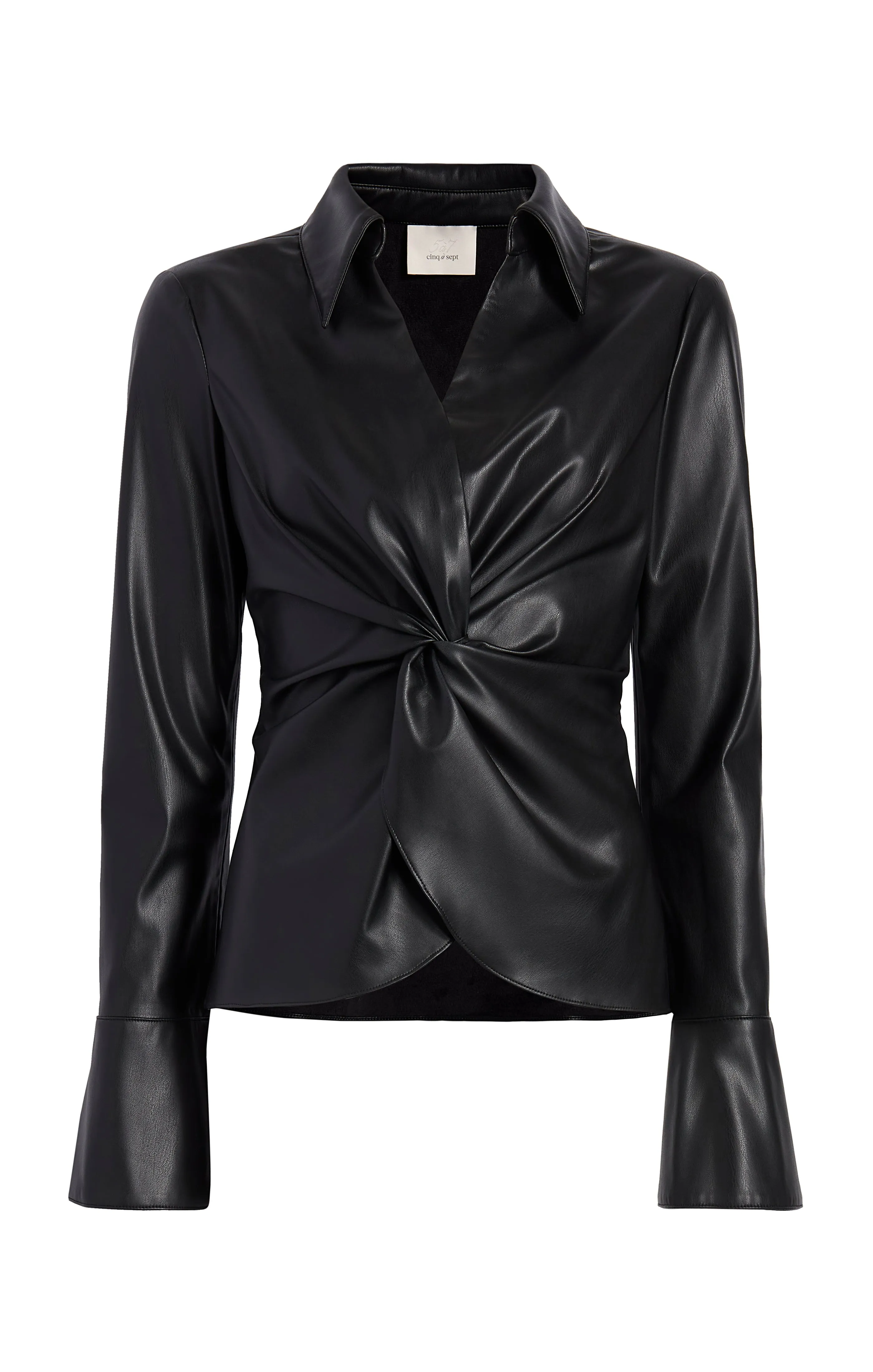 Faux Leather Mckenna Top sold by cinq a sept
