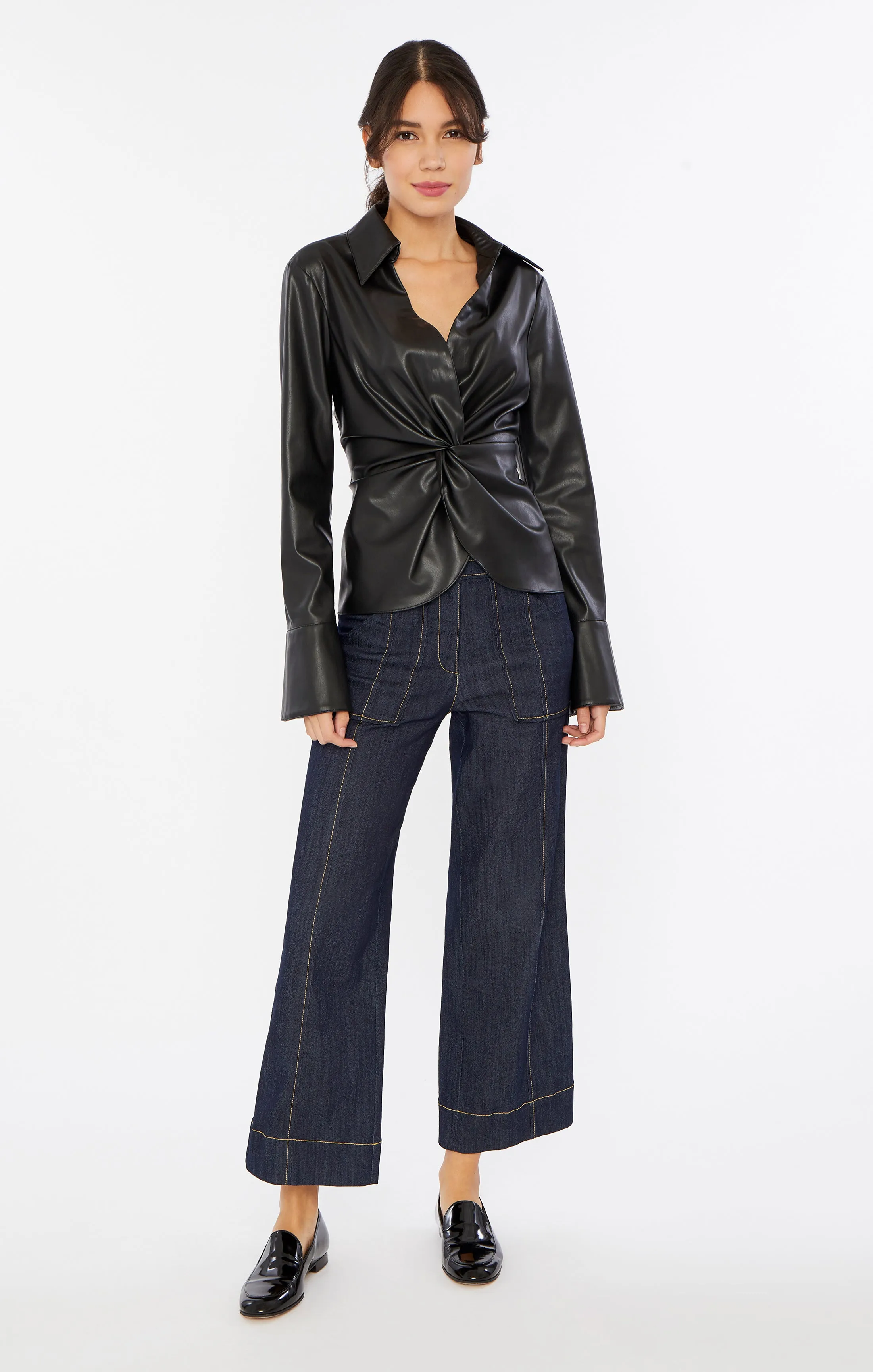 Faux Leather Mckenna Top sold by cinq a sept product image thumbnail 2