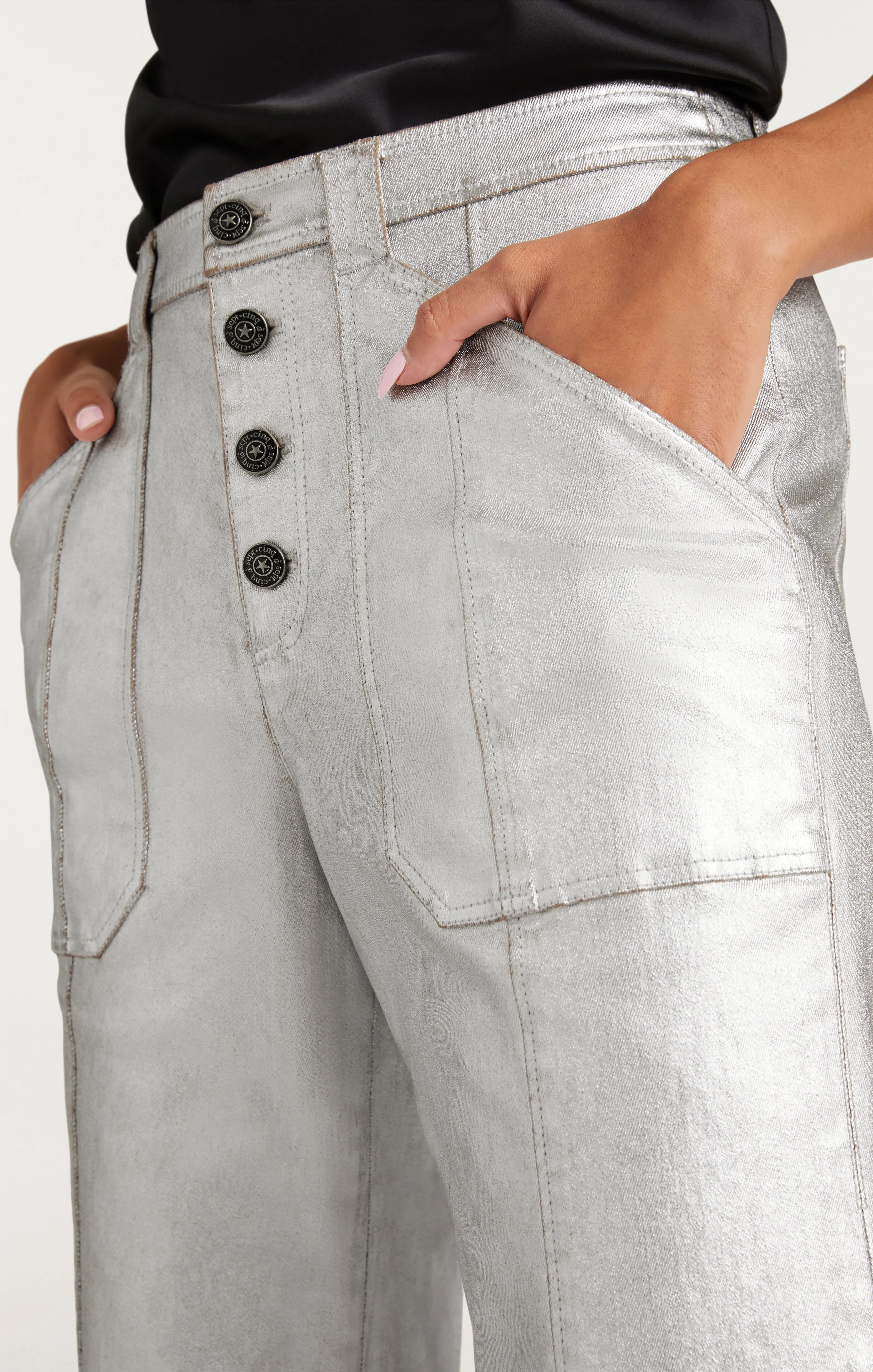 Textured Foil Benji Jeans sold by cinq a sept product image thumbnail 4
