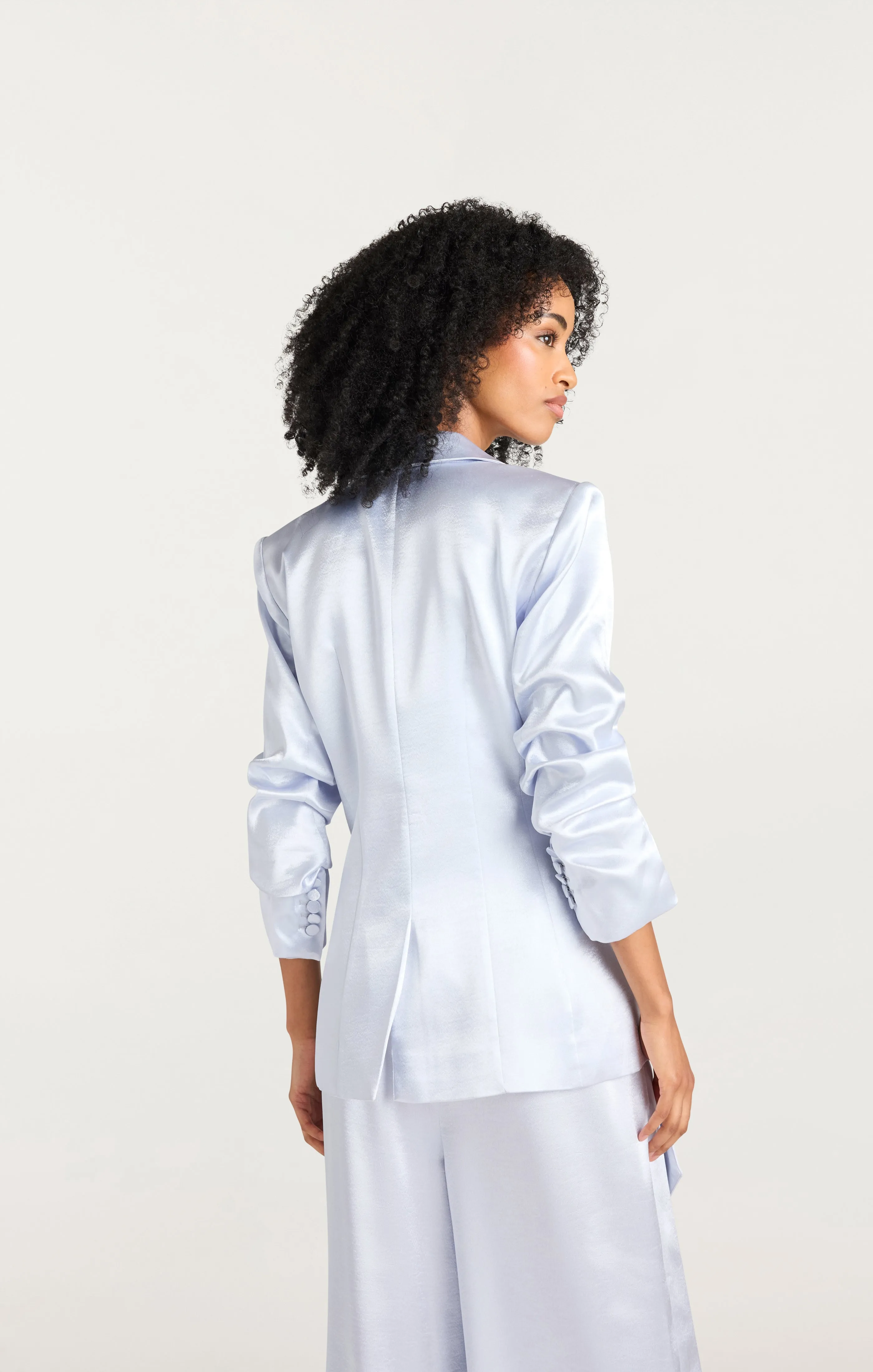 Hammered Satin Scrunched Cheyenne Blazer sold by cinq a sept product image thumbnail 3