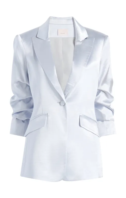 Hammered Satin Scrunched Cheyenne Blazer made by cinq a sept