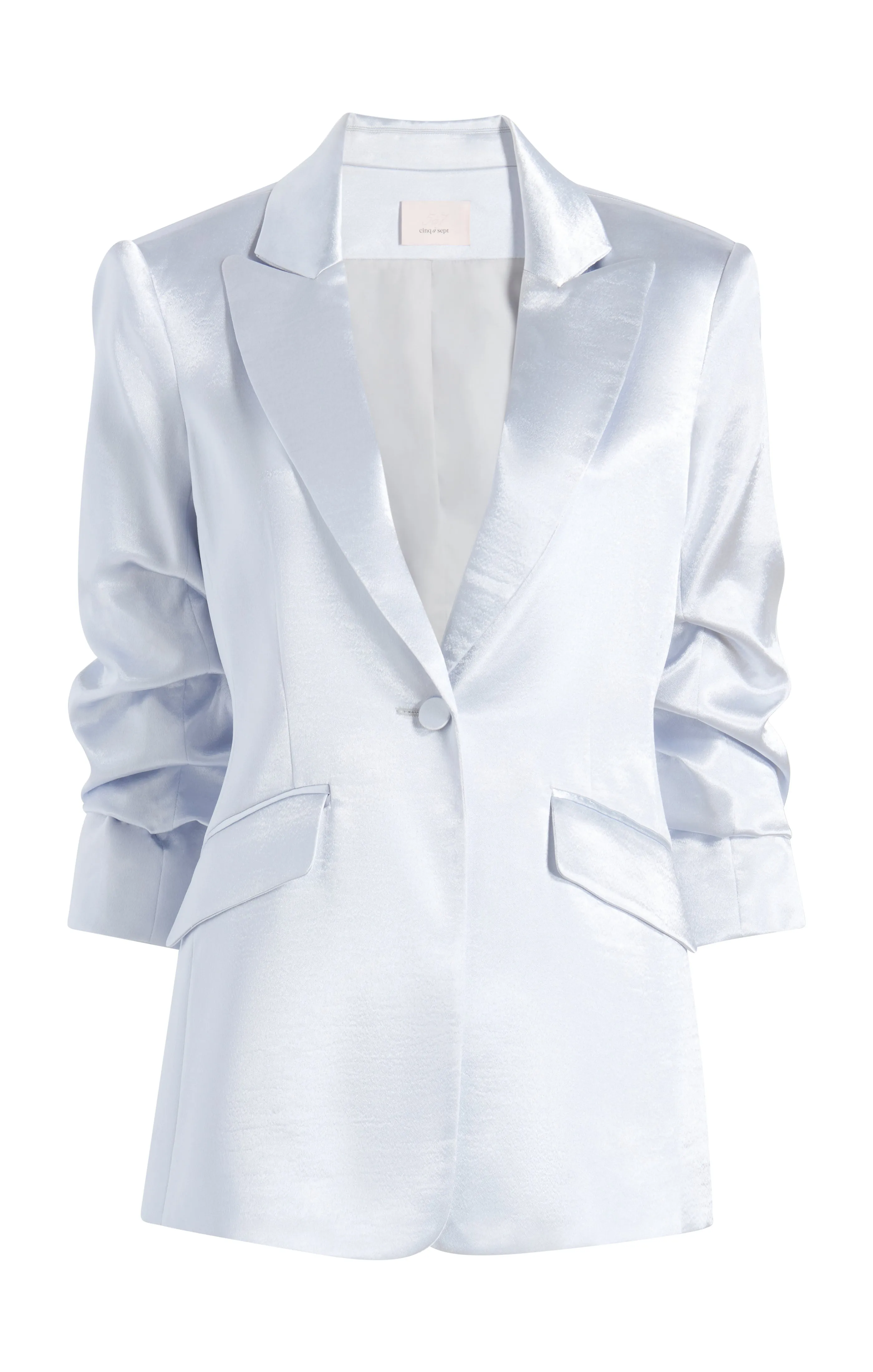 Hammered Satin Scrunched Cheyenne Blazer sold by cinq a sept