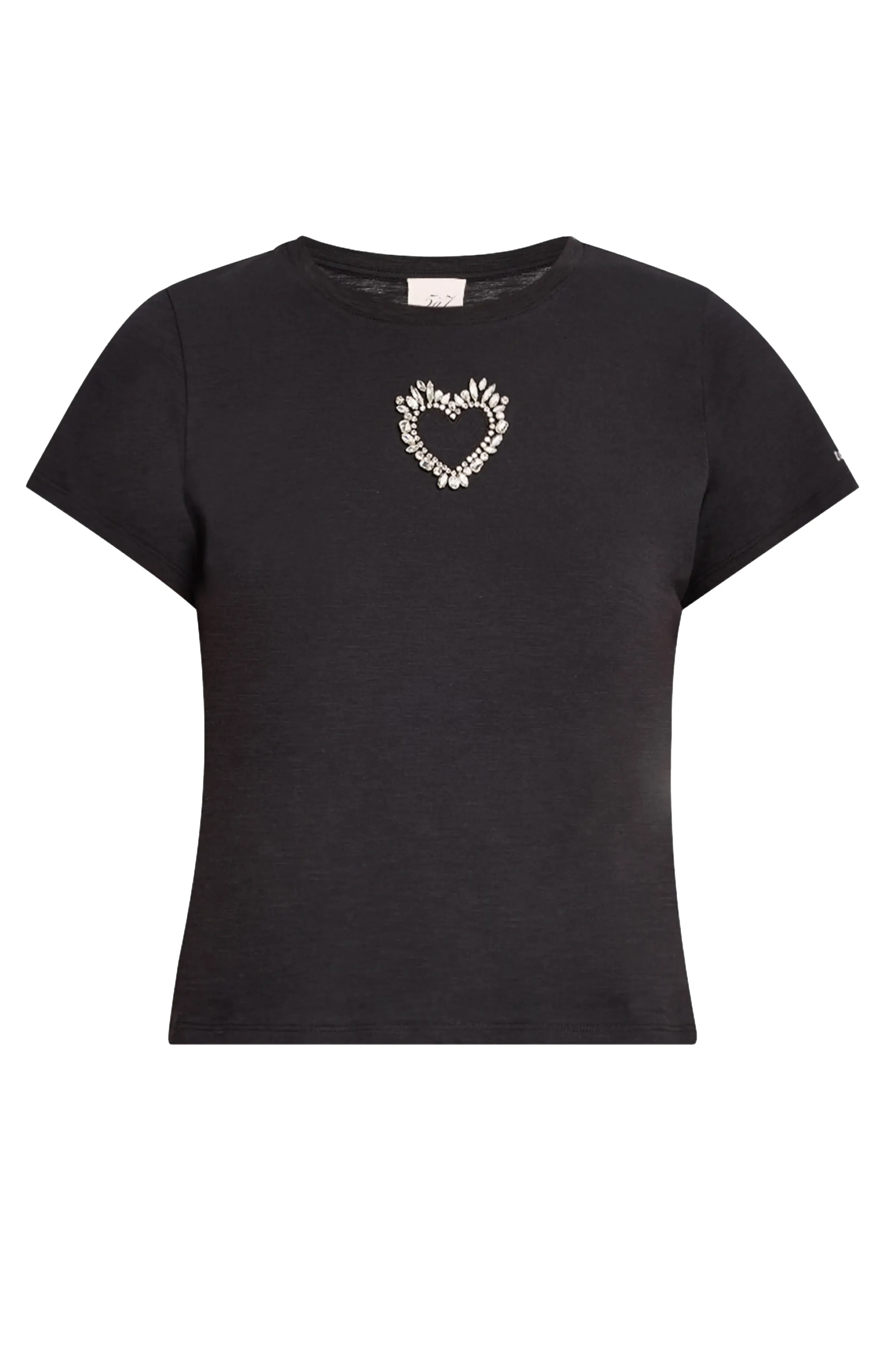 Cut Out Rhinestone Heart Tee sold by cinq a sept
