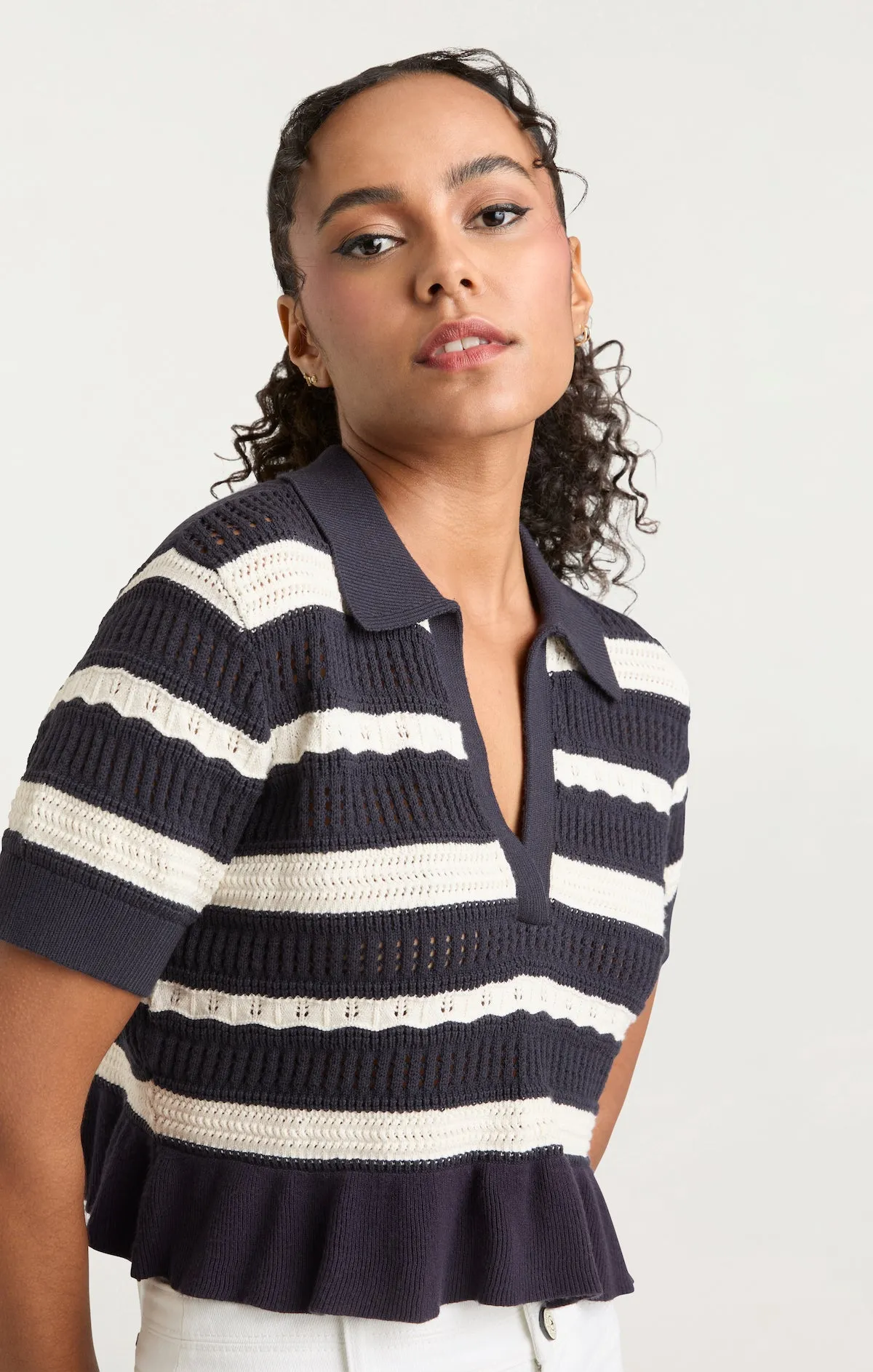 Elvire Knit Polo Pullover sold by cinq a sept product image thumbnail 5