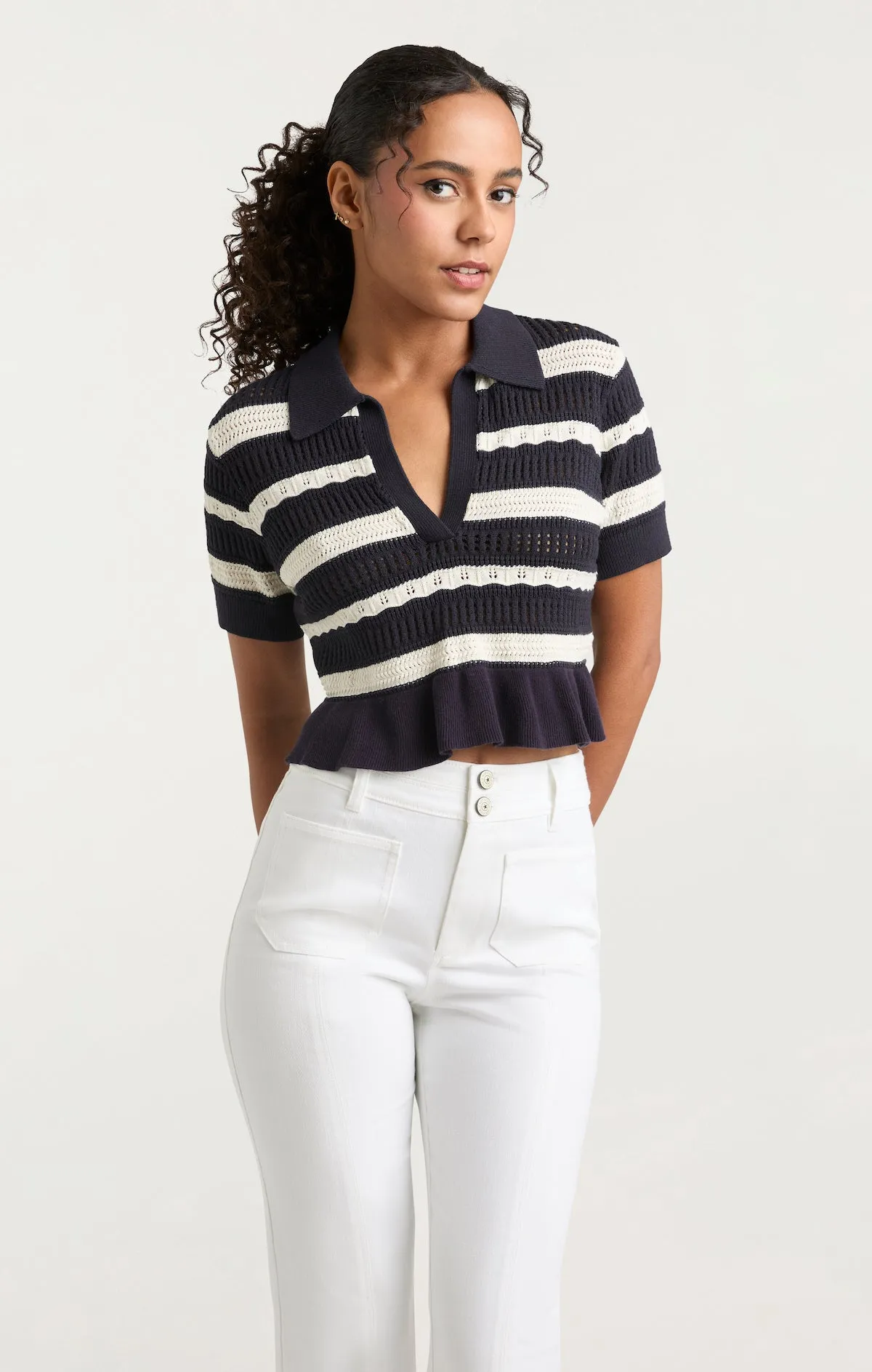 Elvire Knit Polo Pullover sold by cinq a sept product image thumbnail 3