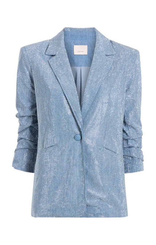 Chambray Heatset Kylie Jean Jacket sold by cinq a sept