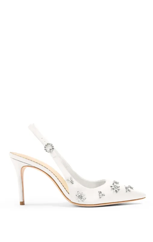 Camilia Satin Slingback Pump sold by cinq a sept