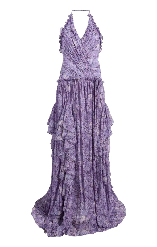 Painted Hydrangea Agatha Gown made by cinq a sept