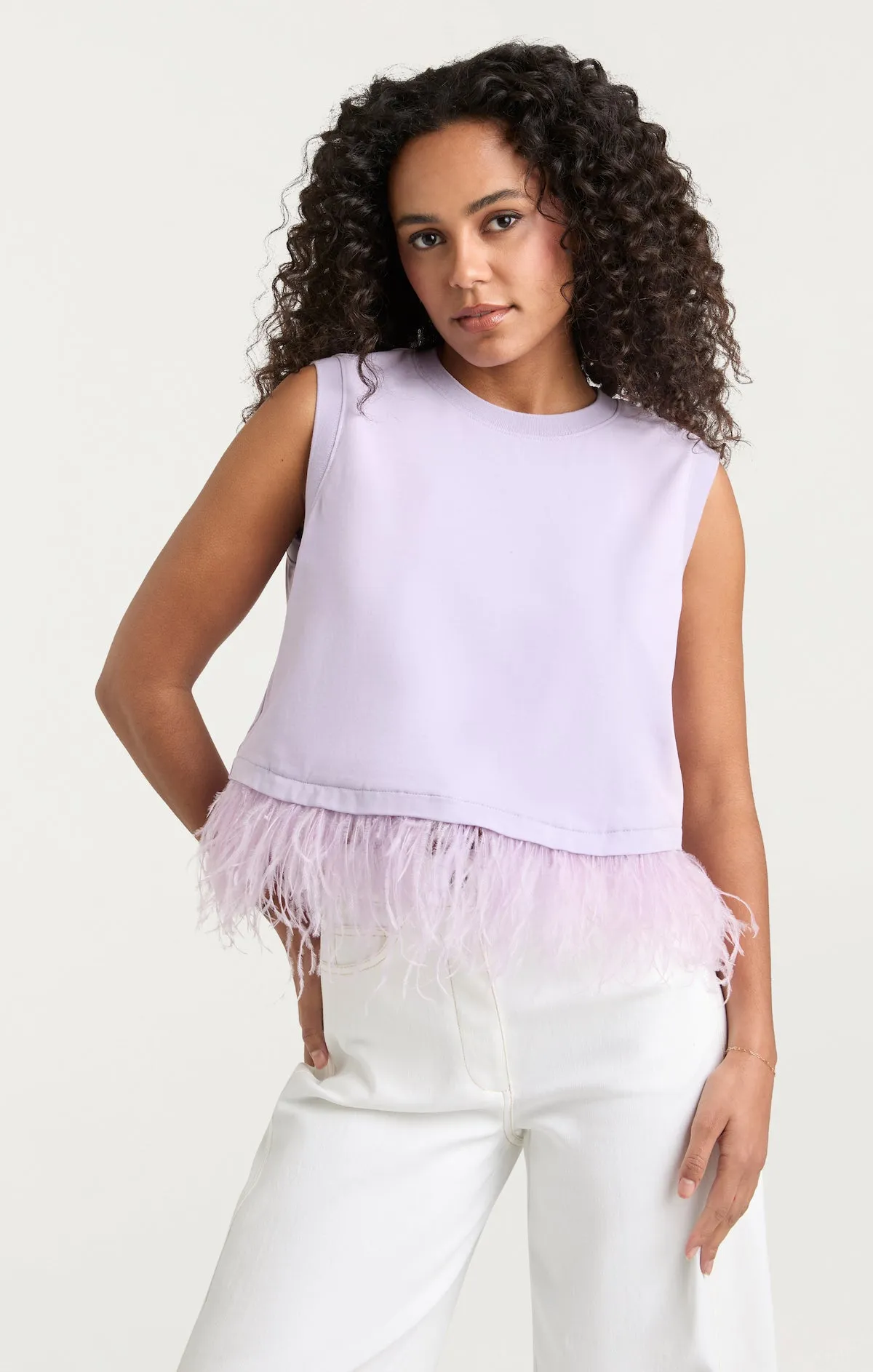 Cropped Feather Tee sold by cinq a sept product image thumbnail 3