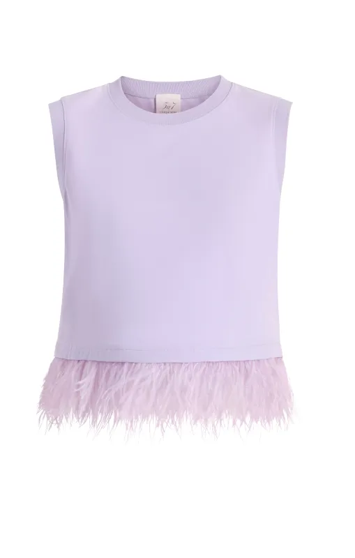 Cropped Feather Tee sold by cinq a sept