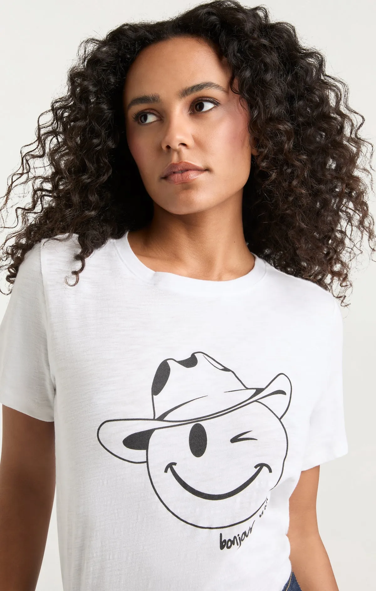 Bonjour Y'all Smiley Tee sold by cinq a sept product image thumbnail 5