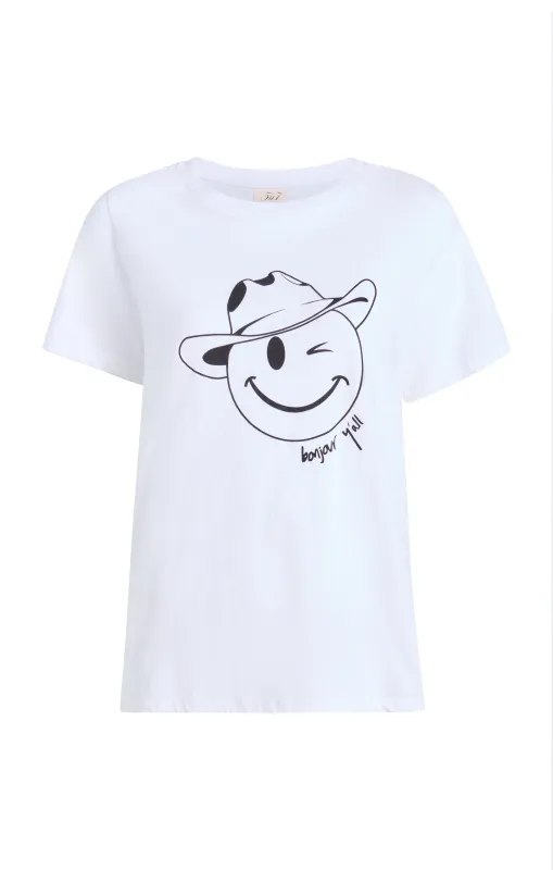 Bonjour Y'all Smiley Tee sold by cinq a sept