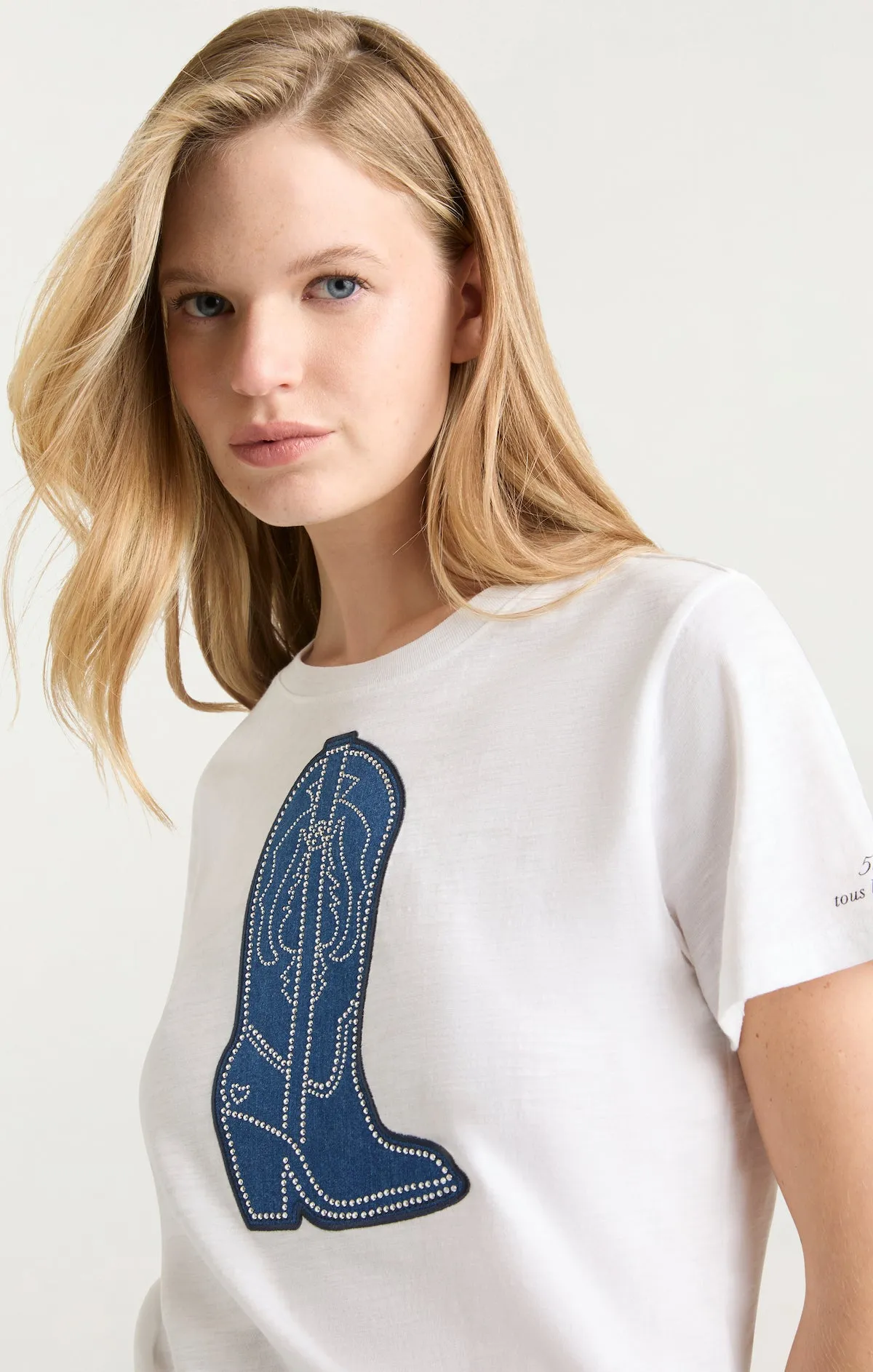 Silver Studs Jean Boot Tee sold by cinq a sept product image thumbnail 4
