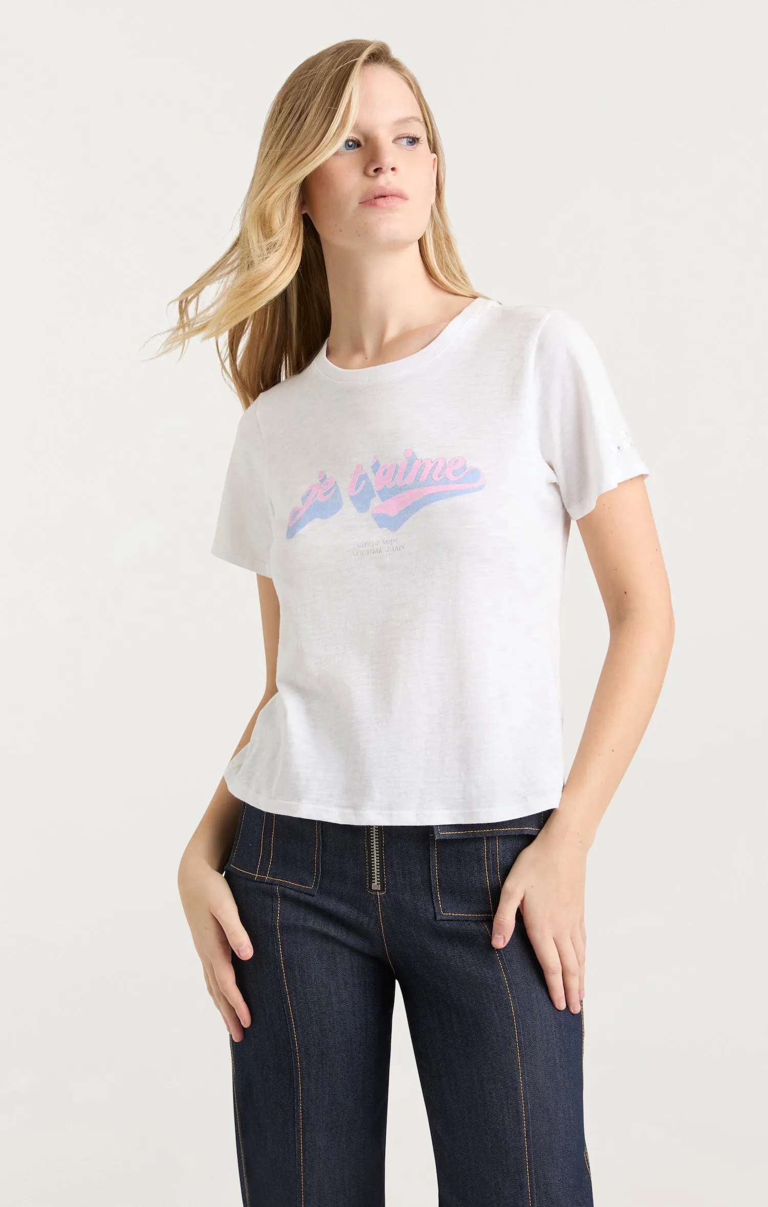 Je T'aime Logo Shrunken Tee sold by cinq a sept product image thumbnail 5