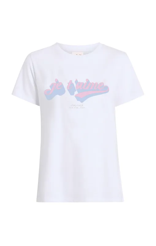 Je T'aime Logo Shrunken Tee sold by cinq a sept