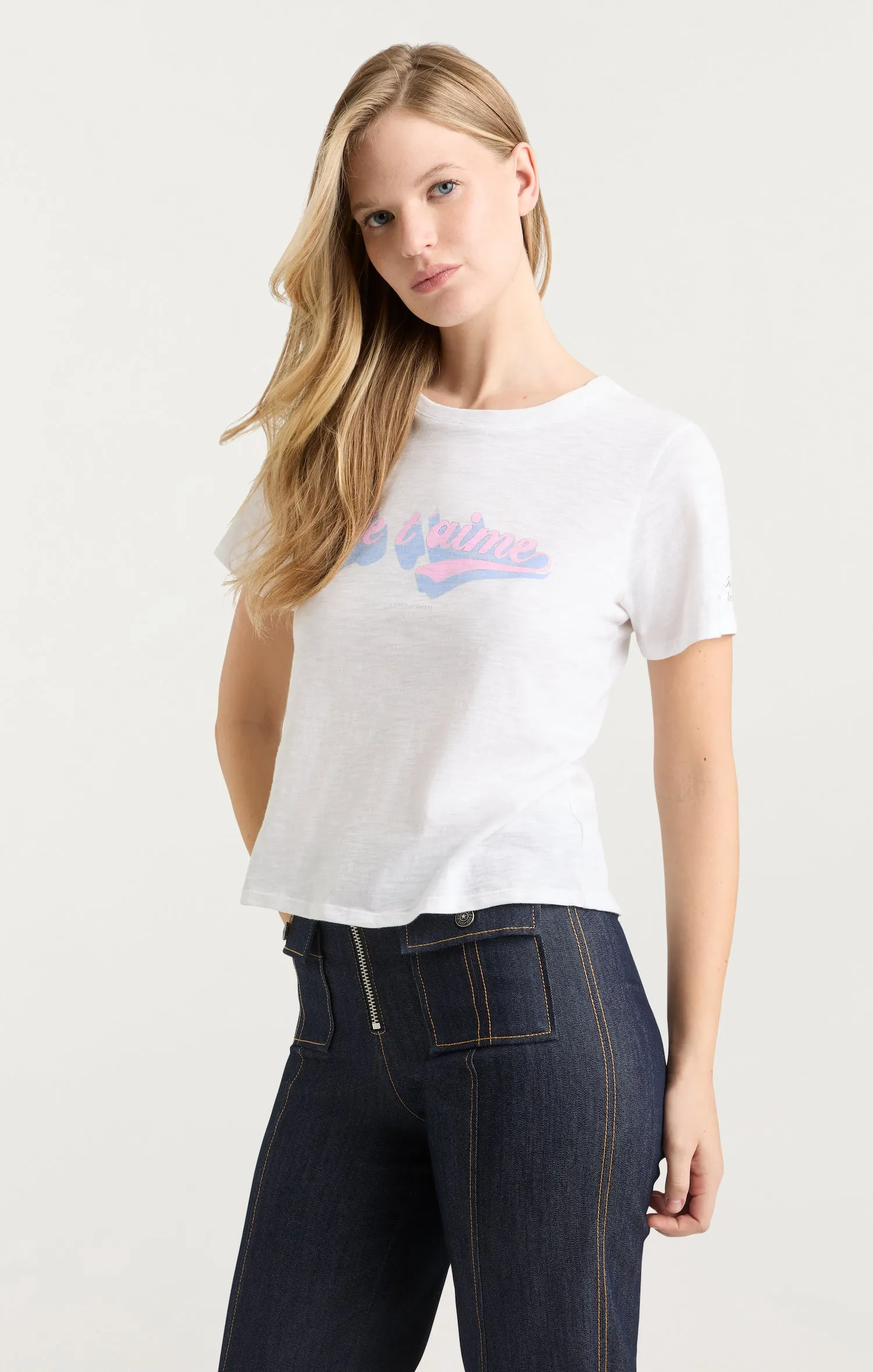 Je T'aime Logo Shrunken Tee sold by cinq a sept product image thumbnail 2