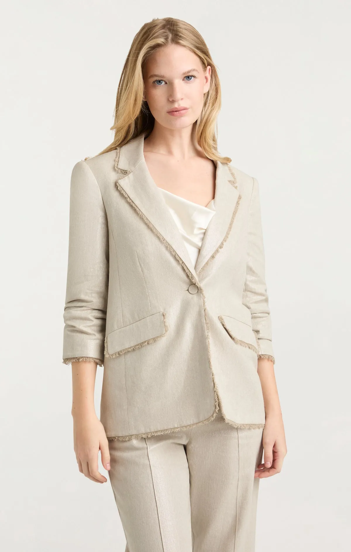 Lurex Linen Kylie Blazer sold by cinq a sept product image thumbnail 4