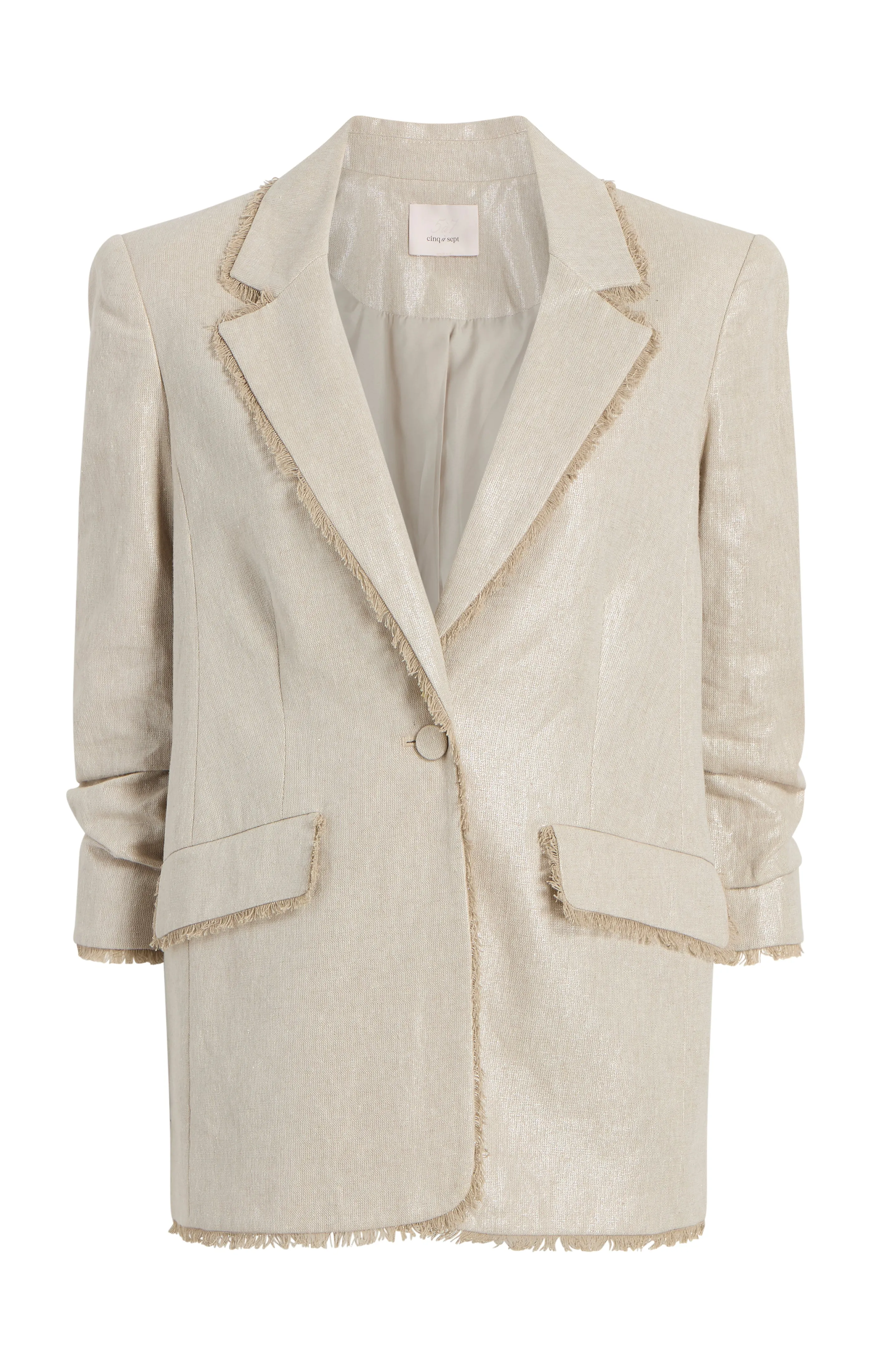 Lurex Linen Kylie Blazer sold by cinq a sept