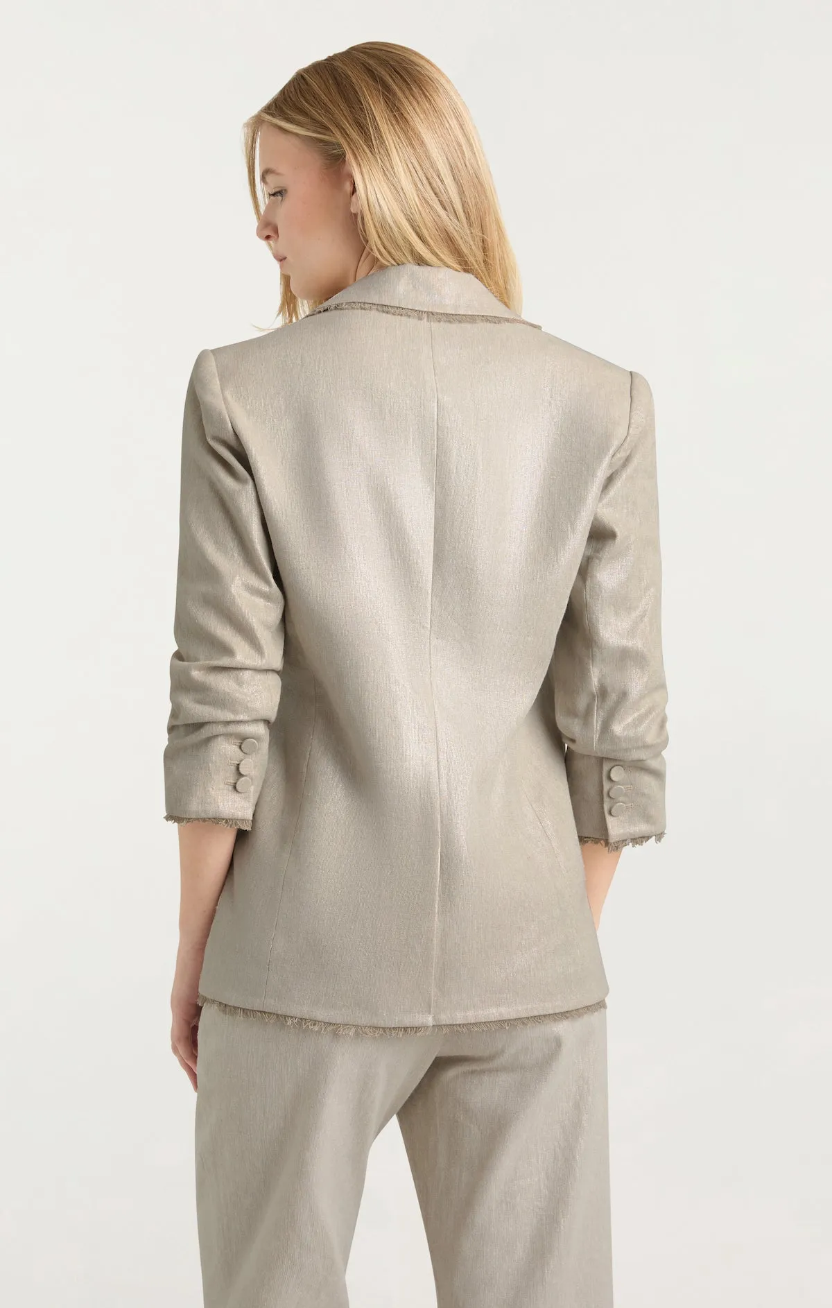 Lurex Linen Kylie Blazer sold by cinq a sept product image thumbnail 3