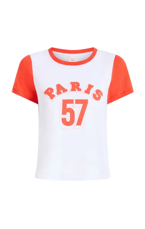 Paris 57 Shrunken Ringer Tee sold by cinq a sept