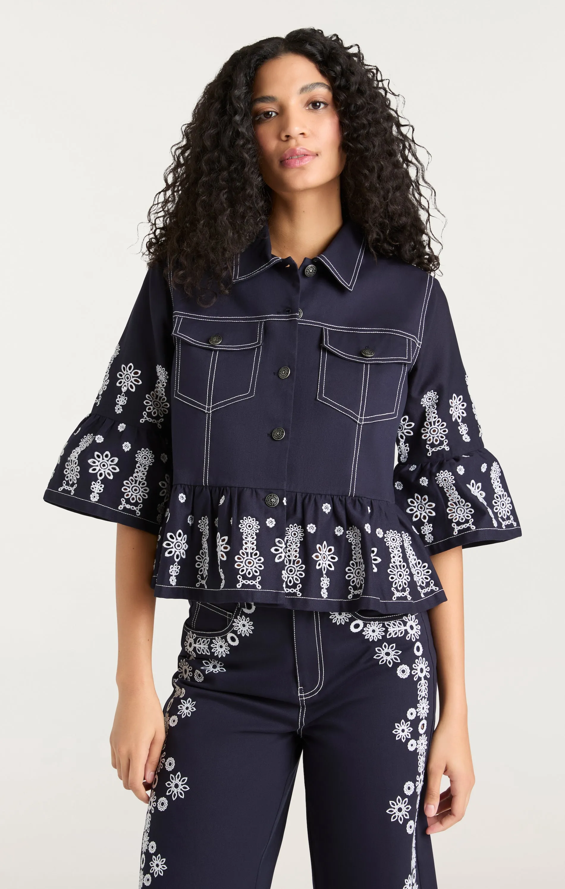 Mazie Eyelet Mandie Jacket sold by cinq a sept product image thumbnail 5