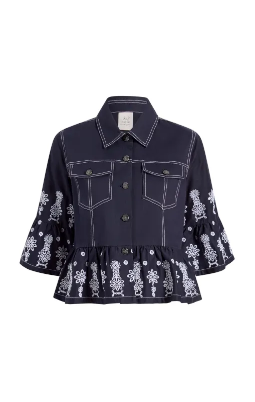 Mazie Eyelet Mandie Jacket sold by cinq a sept