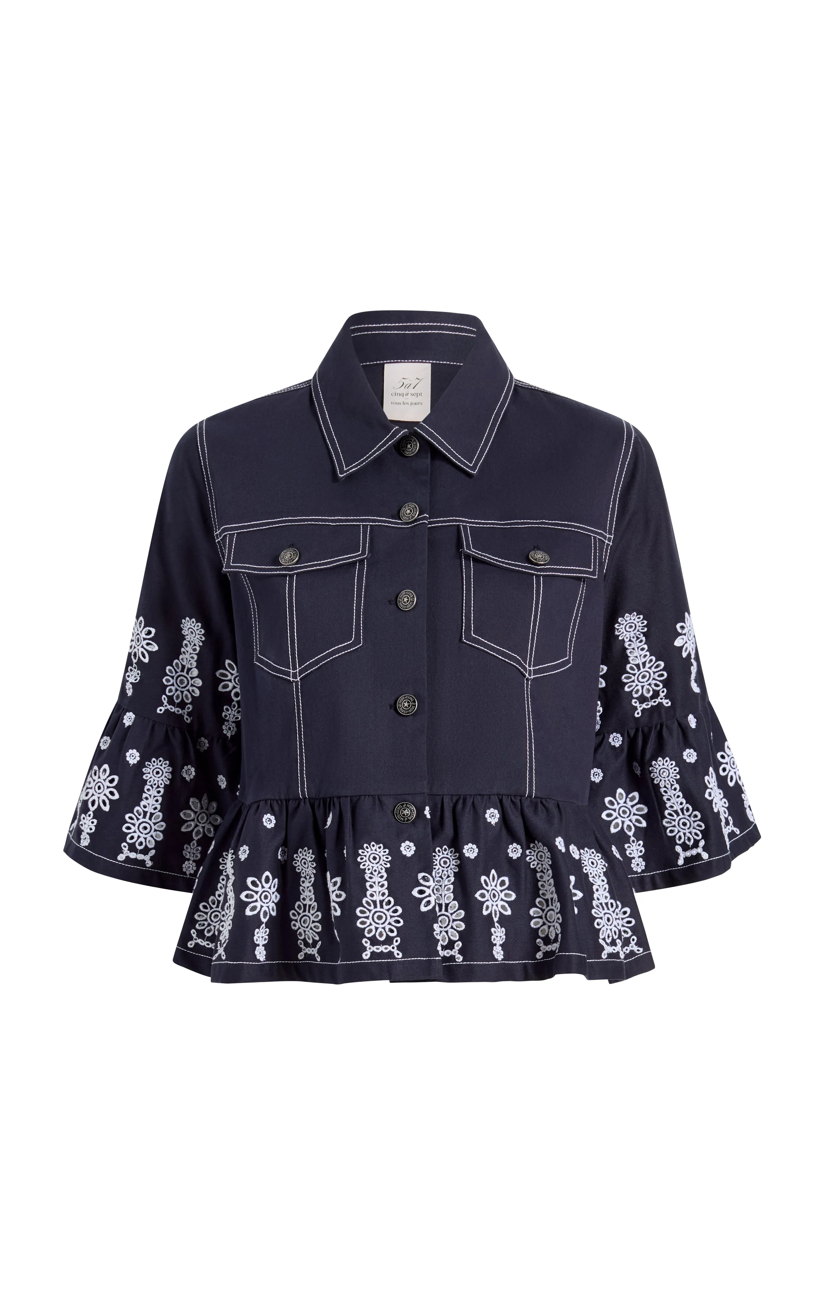 Mazie Eyelet Mandie Jacket sold by cinq a sept