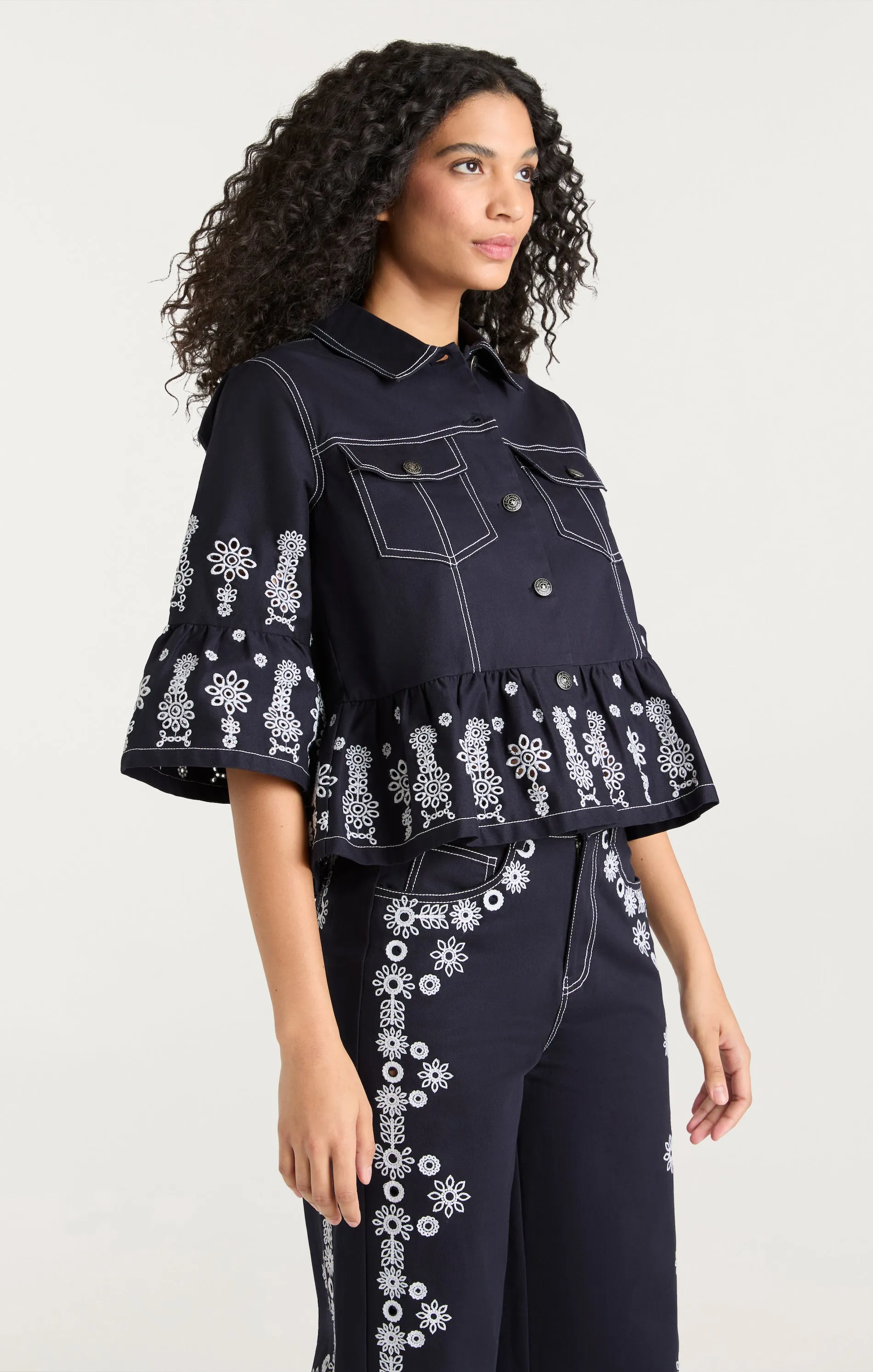 Mazie Eyelet Mandie Jacket sold by cinq a sept product image thumbnail 2