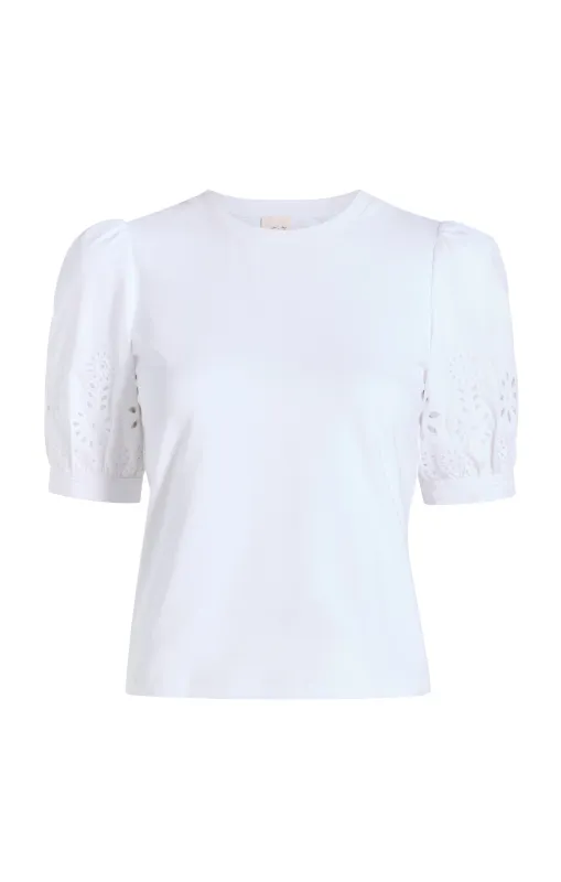 Embroidered Mazie Eyelet Coria Top sold by cinq a sept