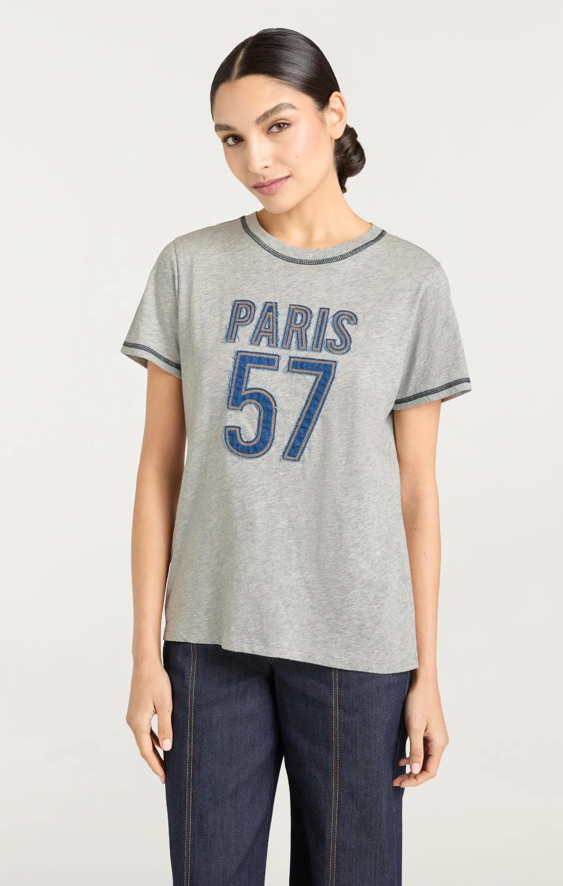 Trapunto Jean Heather Tee sold by cinq a sept product image thumbnail 5