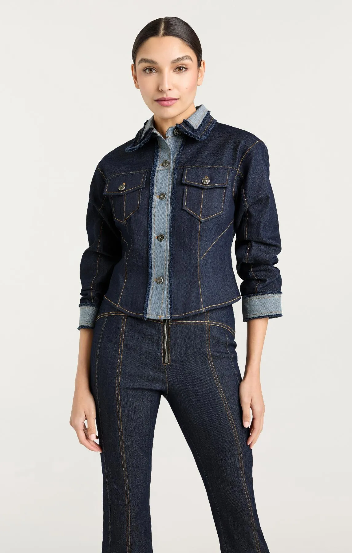 Cropped Scrunched Canyon Jean Jacket sold by cinq a sept product image thumbnail 4