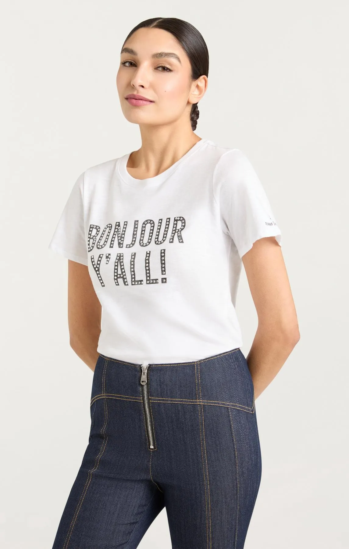 Heatset Bonjour Yall Shrunken Tee sold by cinq a sept product image thumbnail 3