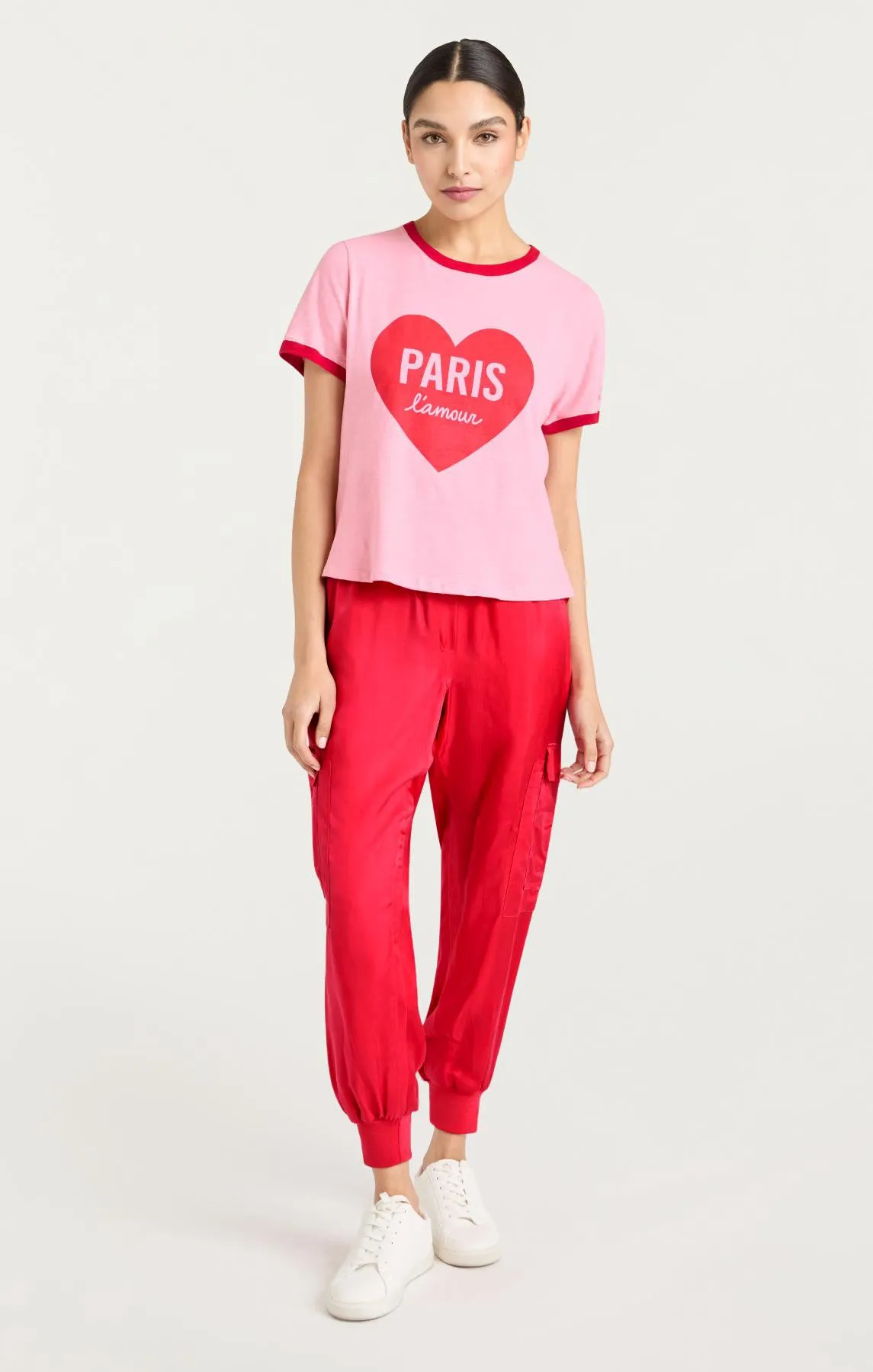 Paris Lamour Heart Shrunken Ringer Tee sold by cinq a sept product image thumbnail 5