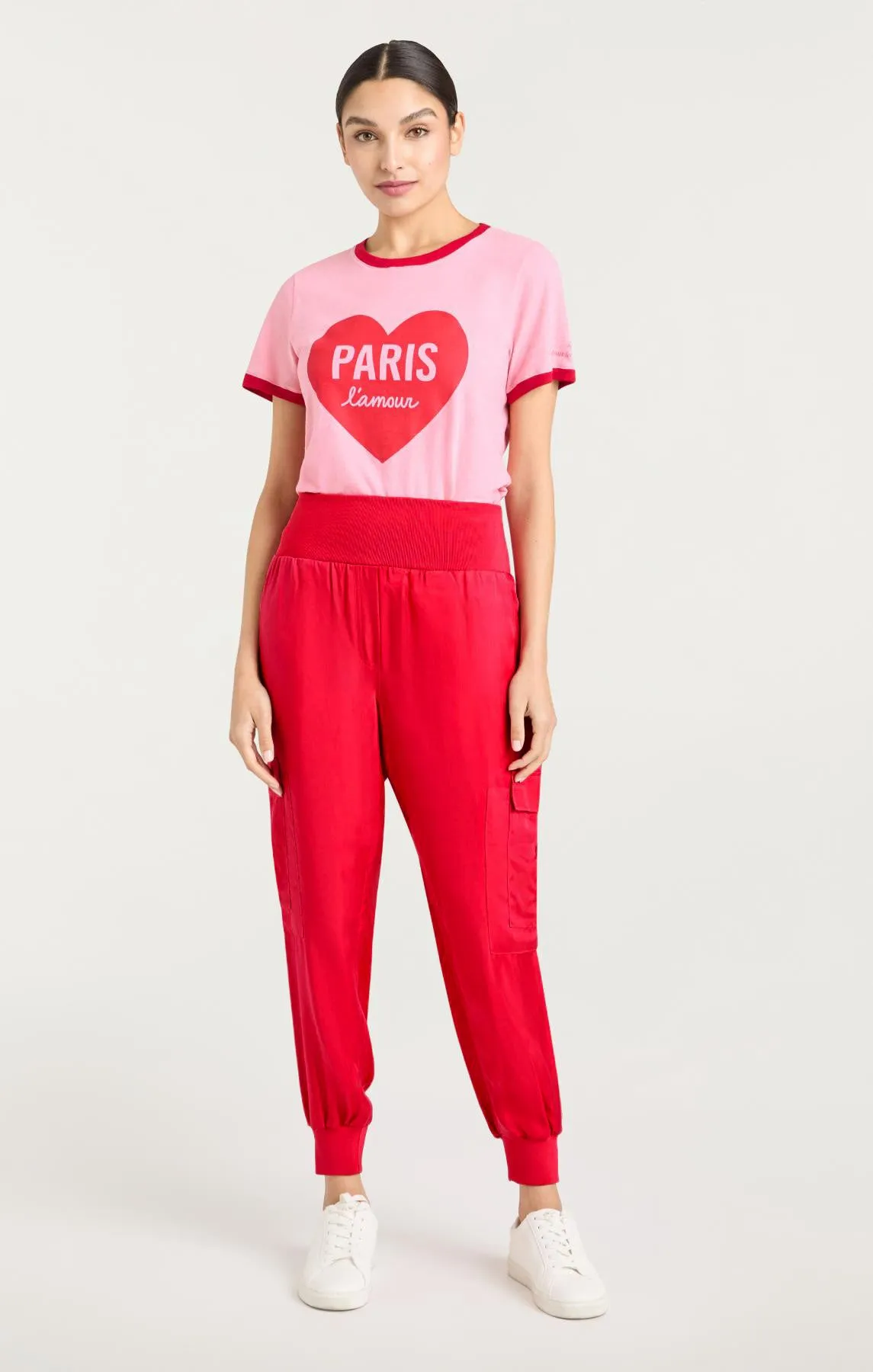 Paris Lamour Heart Shrunken Ringer Tee sold by cinq a sept product image thumbnail 2