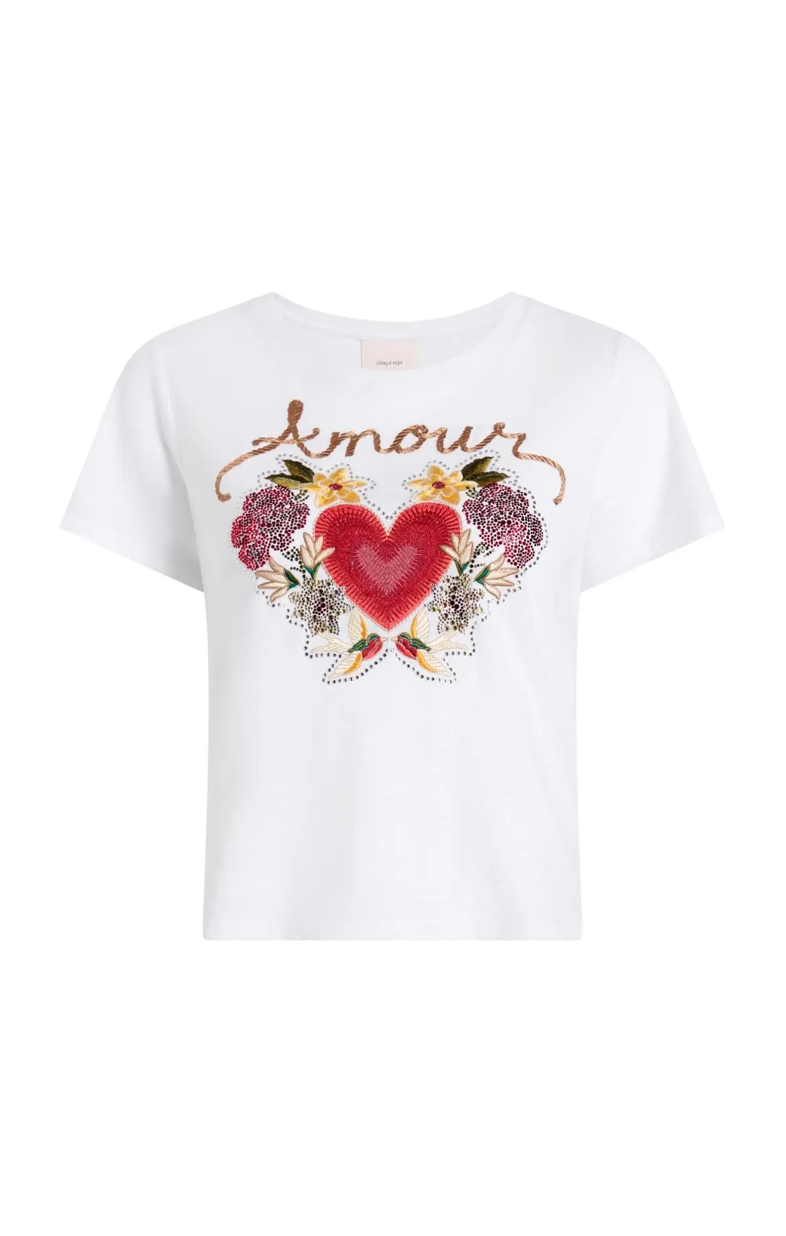 Western Amour Shrunken Tee sold by cinq a sept