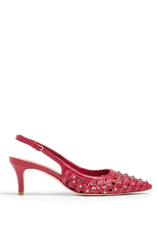 Rena Cage Studded Slingback Pump sold by cinq a sept