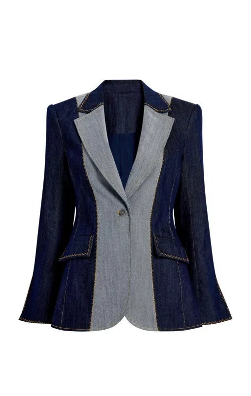 Contrast Sallie Jean Jacket made by cinq a sept