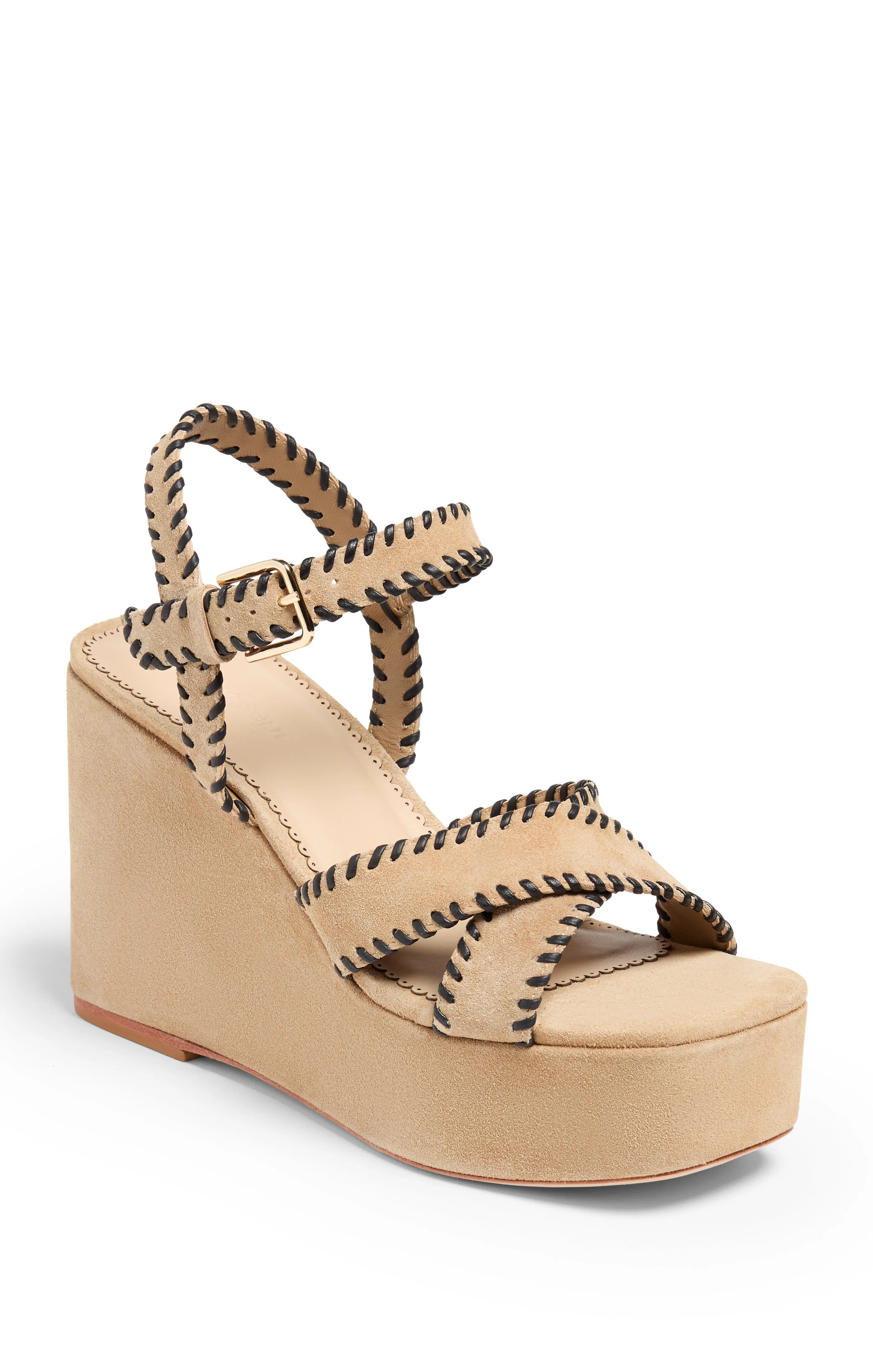 Sasha Whipstitch Suede Wedge Sandal sold by cinq a sept product image thumbnail 2