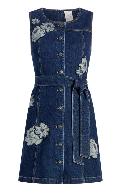 Floral Applique Marsha Dress sold by cinq a sept