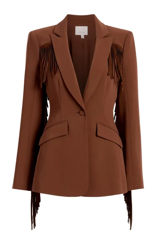 Suede Fringe Cheyenne Blazer made by cinq a sept